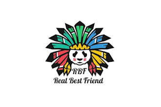 creative eye catching colorful logo of a panda bear