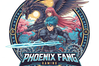 design a custom anime gaming logo