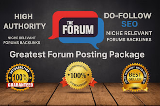 high da niche relevant manual forum backlinks