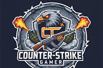 design a custom counter strike gamer logo