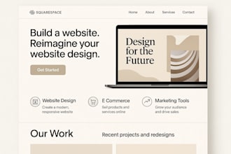 build squarespace website ,squarespace website redesign and squarespace design