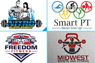 do a sports, workout, health, gym and fitness logo