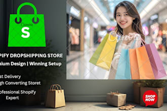create a professional shopify dropshipping store with winning products