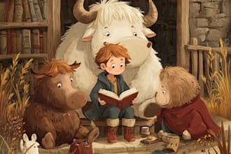 draw digital watercolor children book illustration