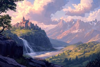 design stunning fantasy landscape