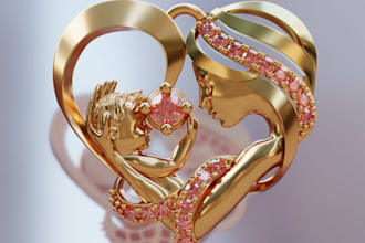 3d jewelry model,couple pendant,signet ring,tooth grillz,3d visualization,3dring