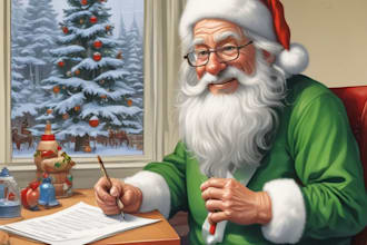 draw christmas cartoon caricature