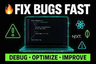 fix and improve react nextjs and mern websites bug fixing and enhancements