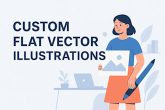 create clean and modern flat vector illustrations