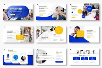 do modern business or sales powerpoint presentation design or canva presentation