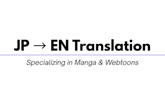 translate japanese to english for manga webtoons and comics