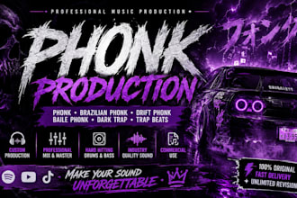 make viral brazilian phonk, phonk beats, and dark trap music