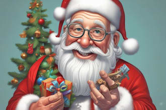 draw christmas cartoon caricature
