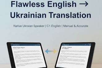 provide flawless translation between english and ukrainian