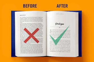 design a professional book layout for print and ebook