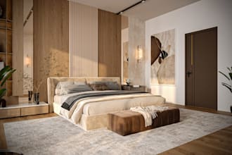 design your modern bedroom interior with realistic 3d renders