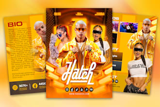 design epk, media kit, press kit, flyer and one sheet