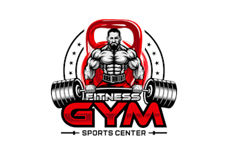 do unique physical fitness, bodybuilding, gym and yoga logo design