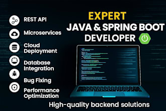develop rest API, java web app, spring boot API and scalable microservices