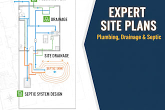 do professional plumbing drainage and septic tank site plans