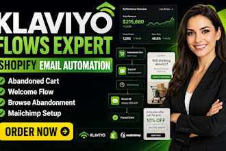 klaviyo flows shopify email automation mailchimp abandoned cart