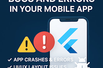 fix your flutter app bugs, errors and improve performance