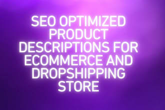 write SEO optimized, high converting shopify products description for ecommerce