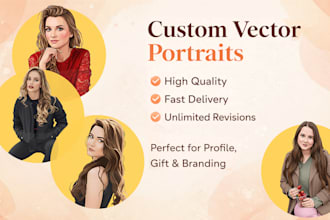 draw vector avatar cartoon for you profile