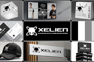 design modern minimalist business logo with brand identity and branding package