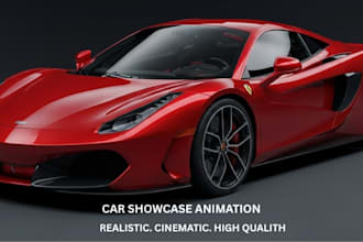 create a realistic 3d car showcase animation for your brand