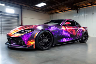 create car wrap design and vehicle branding ready for print
