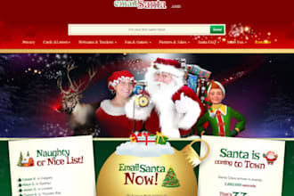 design wix father christmas website santa claus website santa website