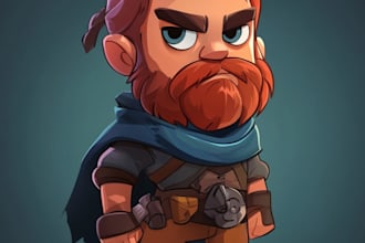 draw 2d game new style illustration for you