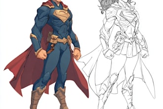 design your realistic superhero cartoon portrait