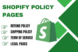 create custom shopify policy pages, refund, shipping, terms, privacy, legal page