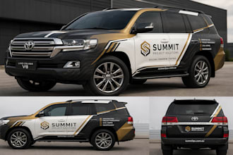 create unique racing car warp, livery car wrap, and any vehicle wrap design