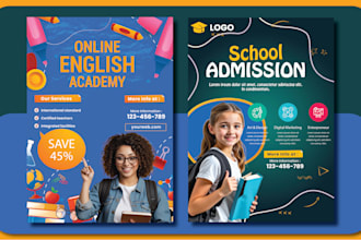 do educational posters, promotional school flyers, and design for school kids