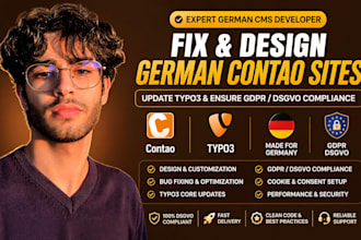fix design german contao sites update typo3 and ensure gdpr or dsgvo