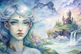 draw watercolor fantasy illustration