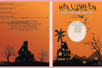 design a halloween coloring book for kids