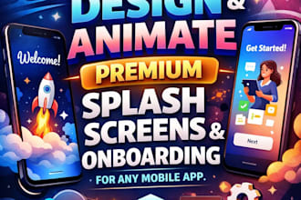 design and animate premium splash screens and onboarding for any mobile app