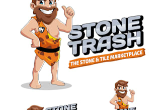 design a mascot cartoon character custom construction logo