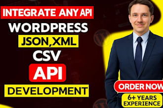 integrate any api into wordpress, php, rest api, json, XML, csv, crm woocommerce