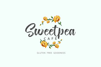 design a modern custom cafe and coffee shop logo