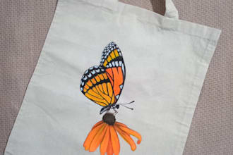 sew shoulder bags with free hand painted