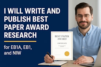 write and publish best paper award research for eb1a eb1 niw