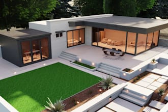 create 2d, 3d outdoor  render,patio,porch,pergola,permit draw,pavilion, pool