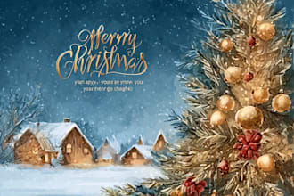 design christmas card, new year card and holiday card