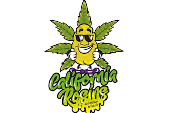 design a mascot style custom medical cannabis logo