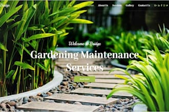 design agriculture website planting irrigation gardening landscaping website